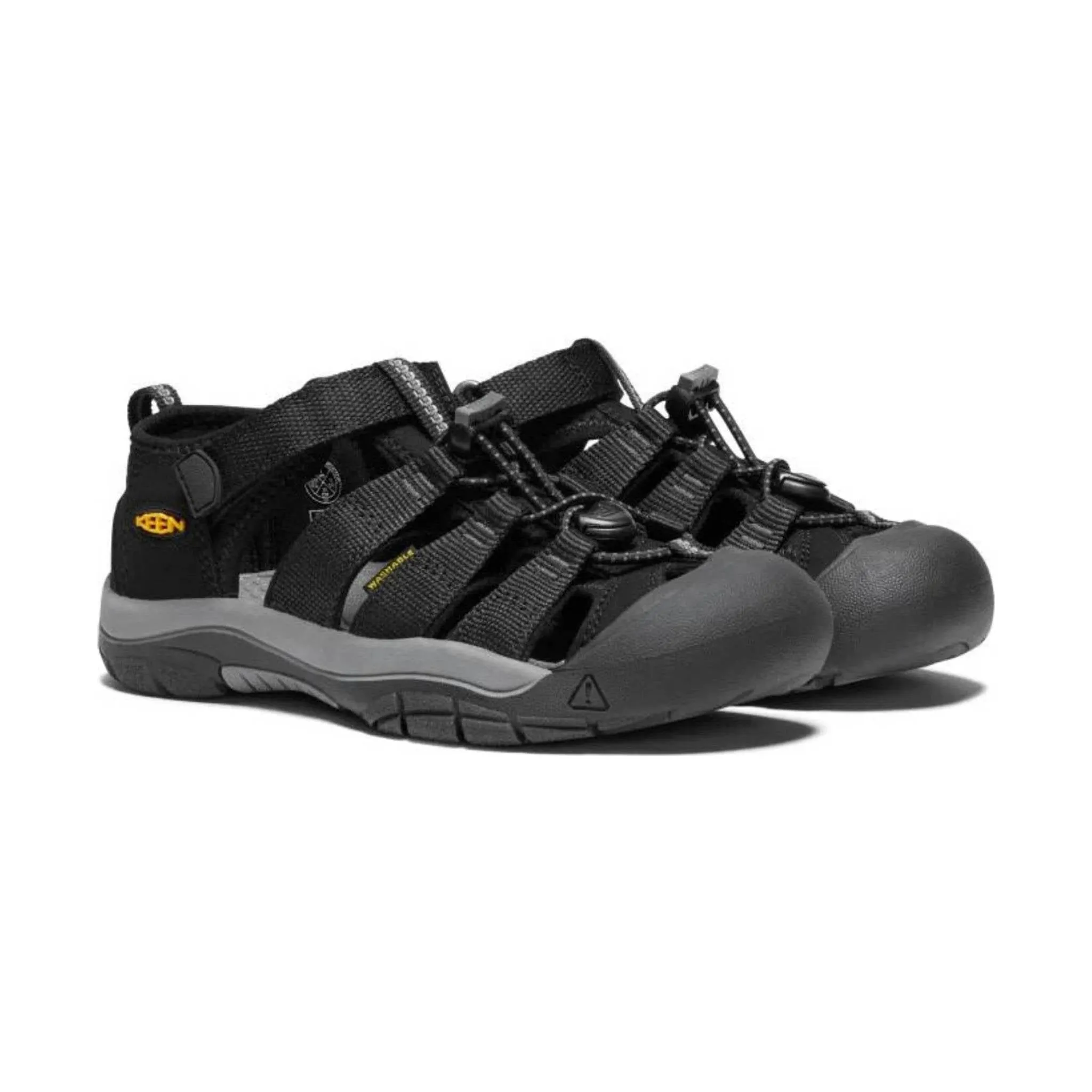 KEEN Big Kids' Newport H2 - Black/Keen Yellow