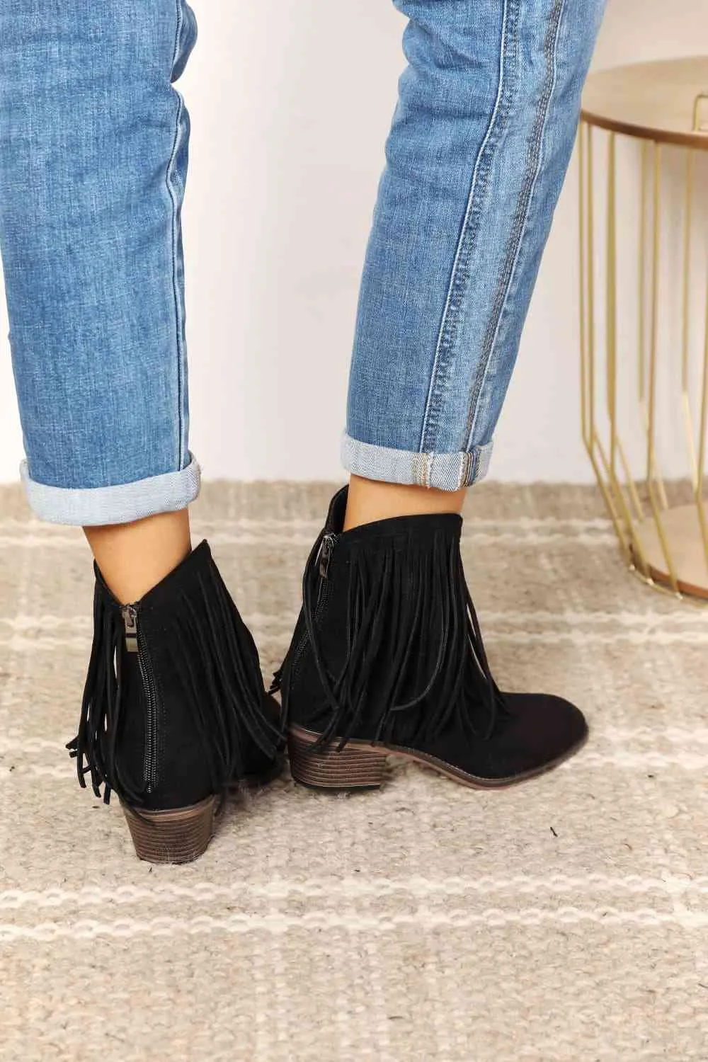 Legend Fringe Western Chelsea Boots (Black)