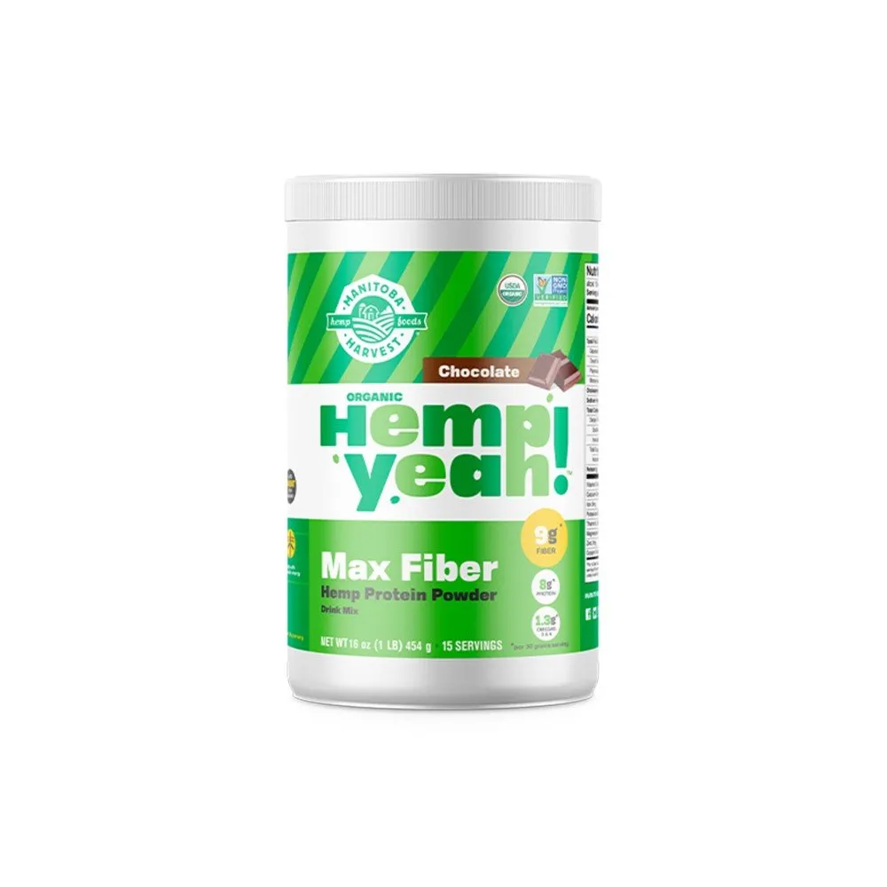 Manitoba Harvest Hemp Yeah! Max Fiber Chocolate 16 oz Powder