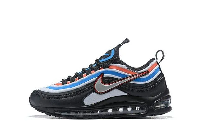 Max 97 Ultra 17 Black Blue Orange Silver  Men's Running Shoes