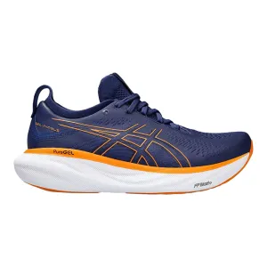 Men's Asics Gel-Nimbus 25, Deep Ocean/Bright Orange, 15 2E Wide