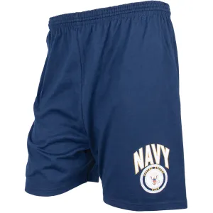 Navy Crest Running Shorts