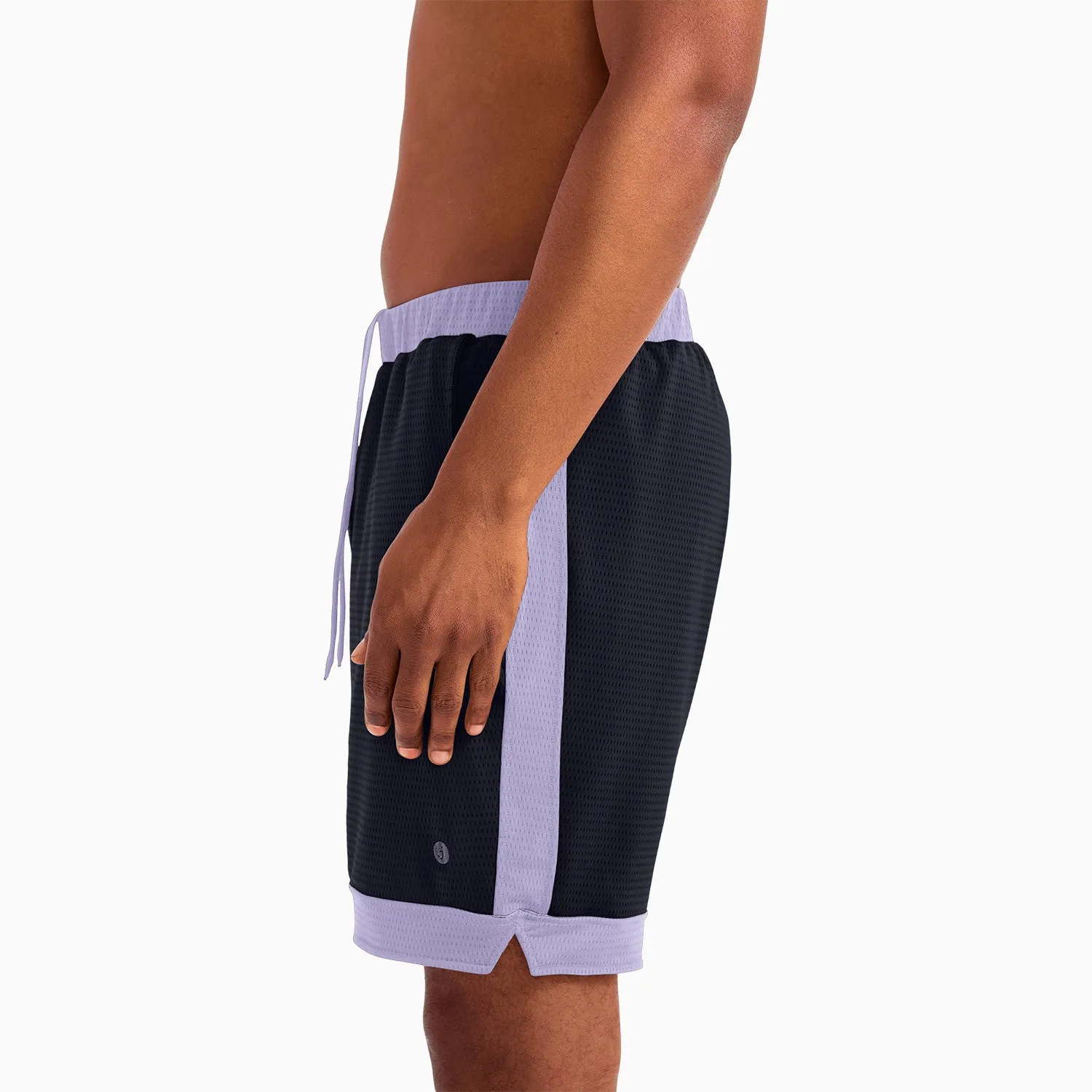 Navy/Lavender SoftStretch Basketball Shorts