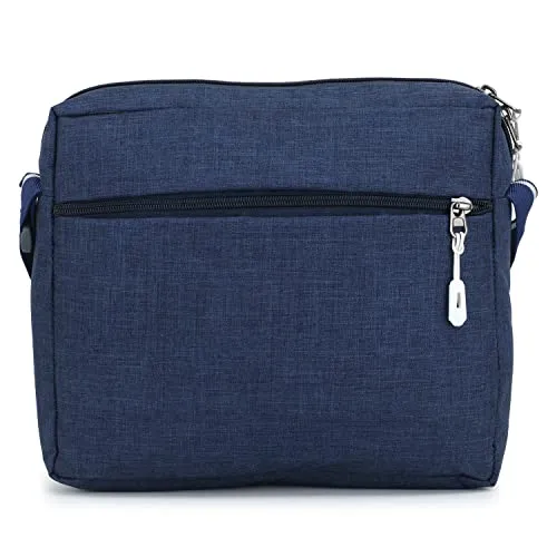 NORTH ZONE Northzone Sling Cross Body Travel Office Business Messenger One Side Shoulder Pouch Bag Money Bag for Men and Women (Navy Blue)