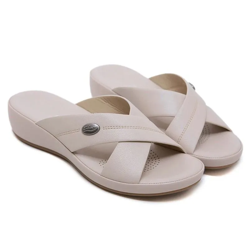 OCW Sandals For Women Soft Soles Casual Cross Buckle Outdoor Design