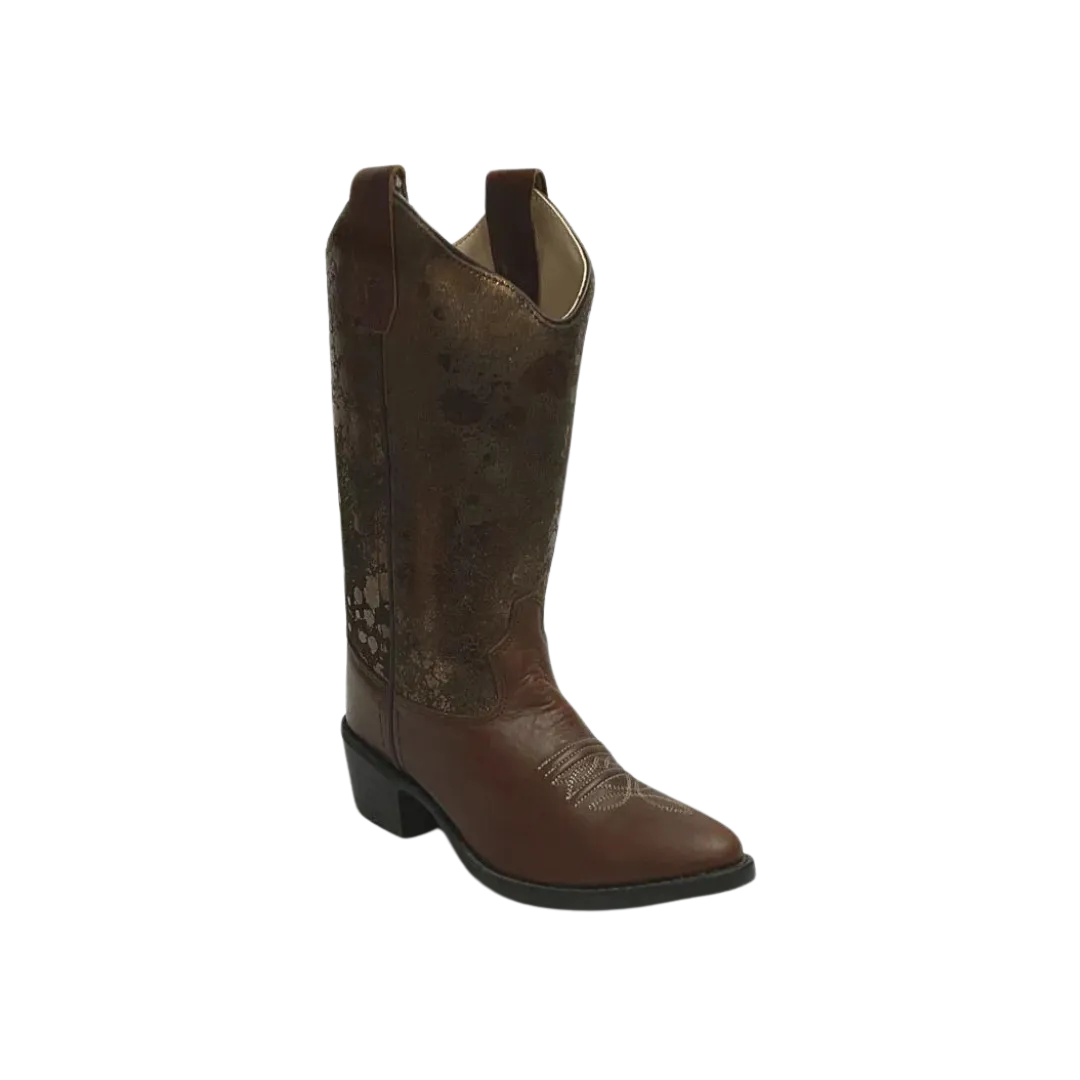 Old West Kid's Western Brown Boot