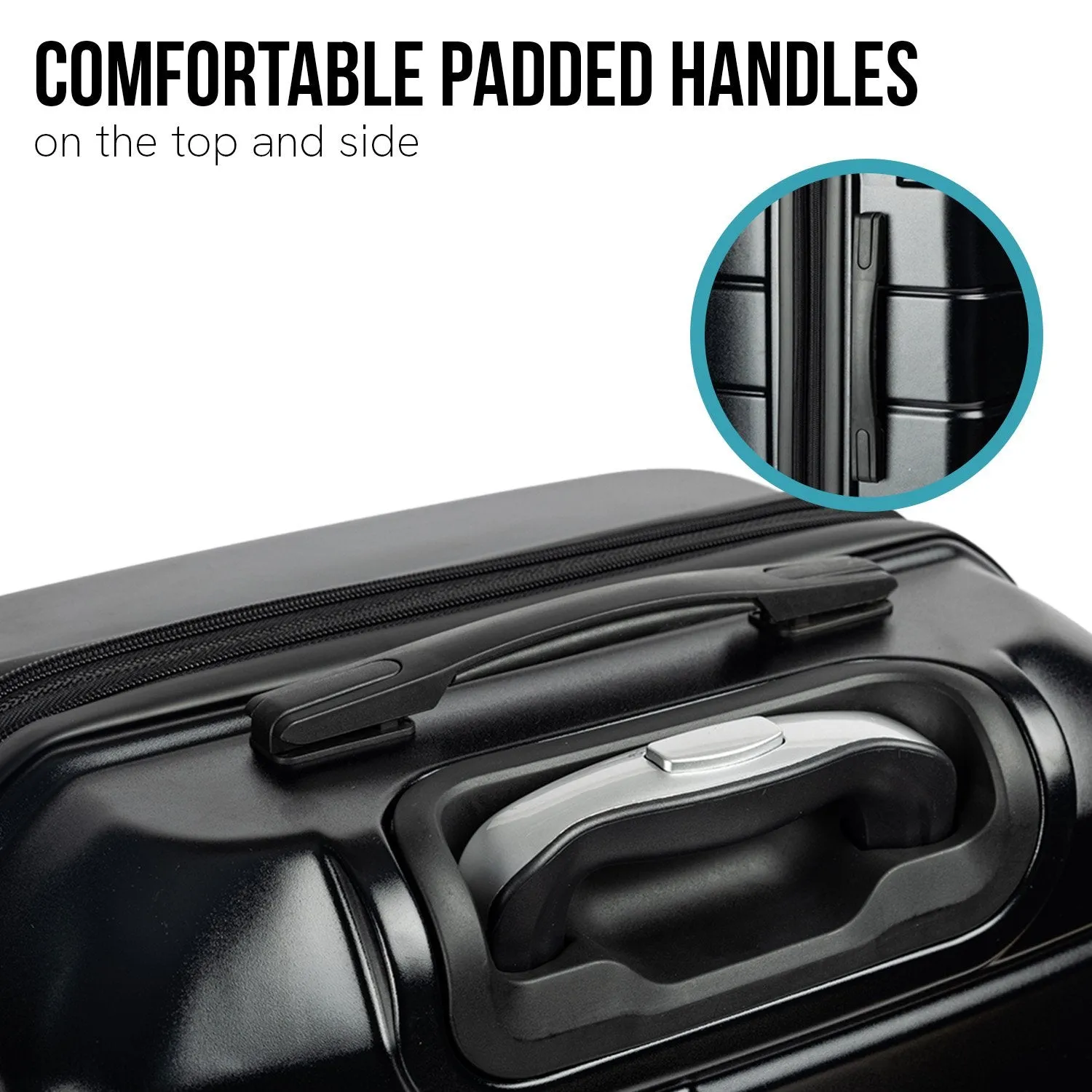 Olympus Artemis 24" Hard Shell Suitcase ABS PC (Jet Black)