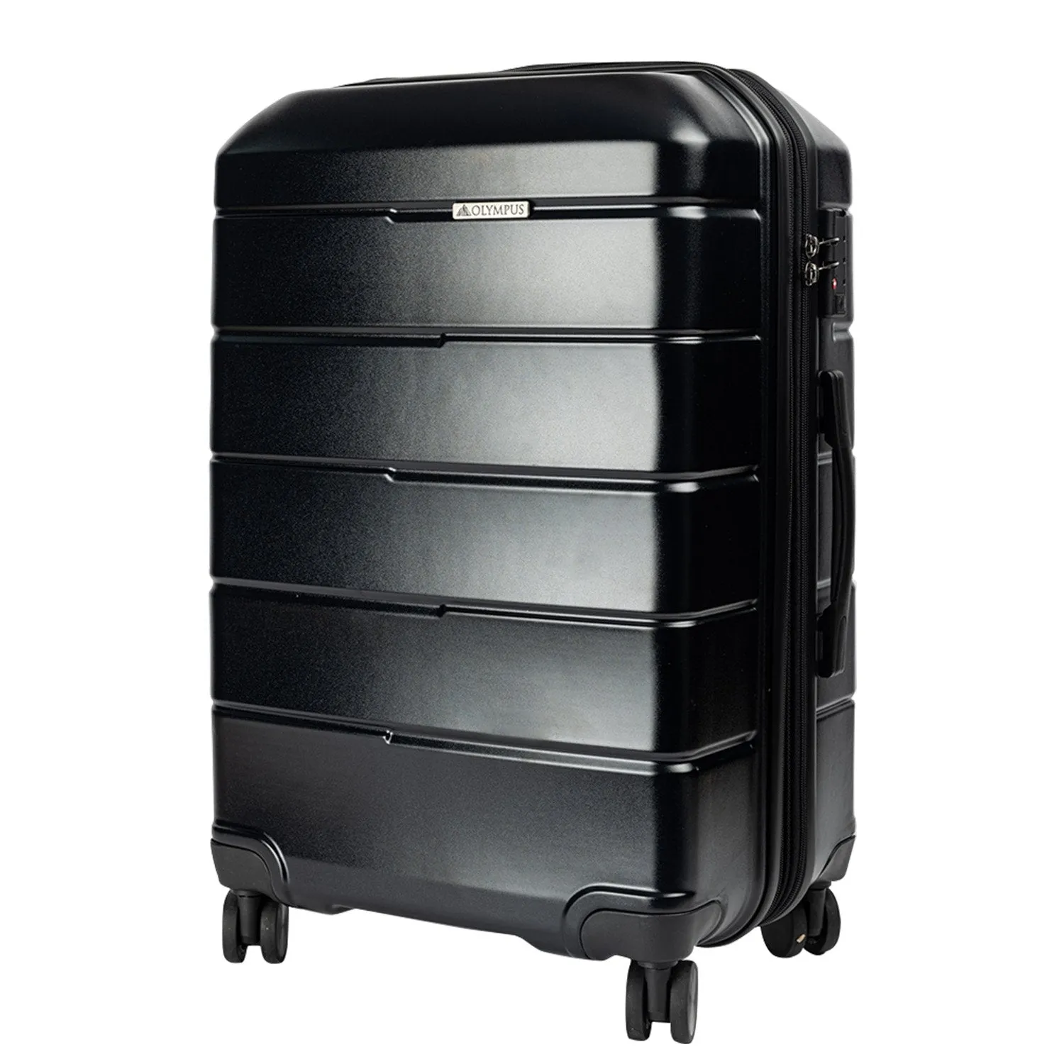 Olympus Artemis Hard Shell ABS PC Luggage Set in Jet Black (3 Piece Set)