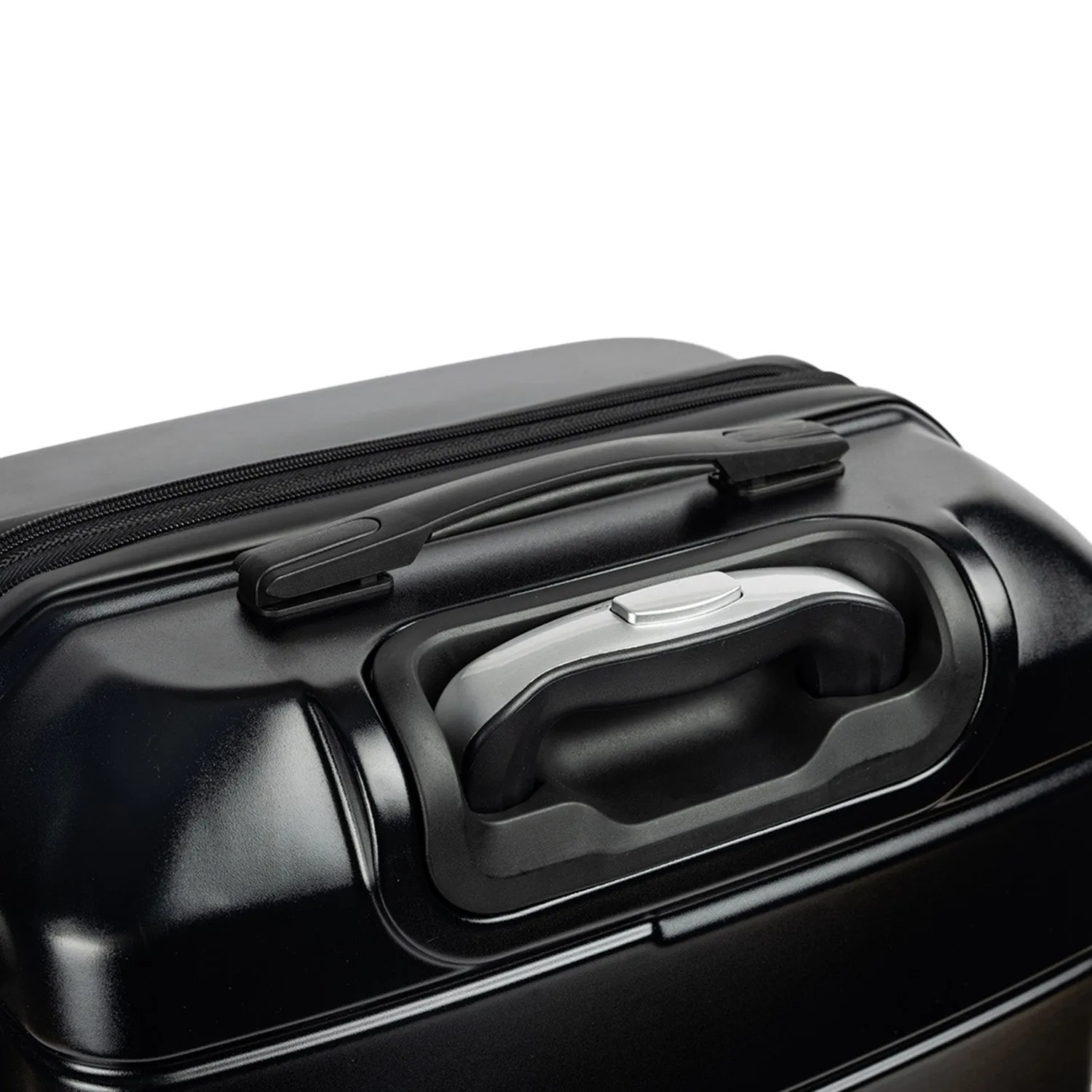 Olympus Artemis Hard Shell ABS PC Luggage Set in Jet Black (3 Piece Set)