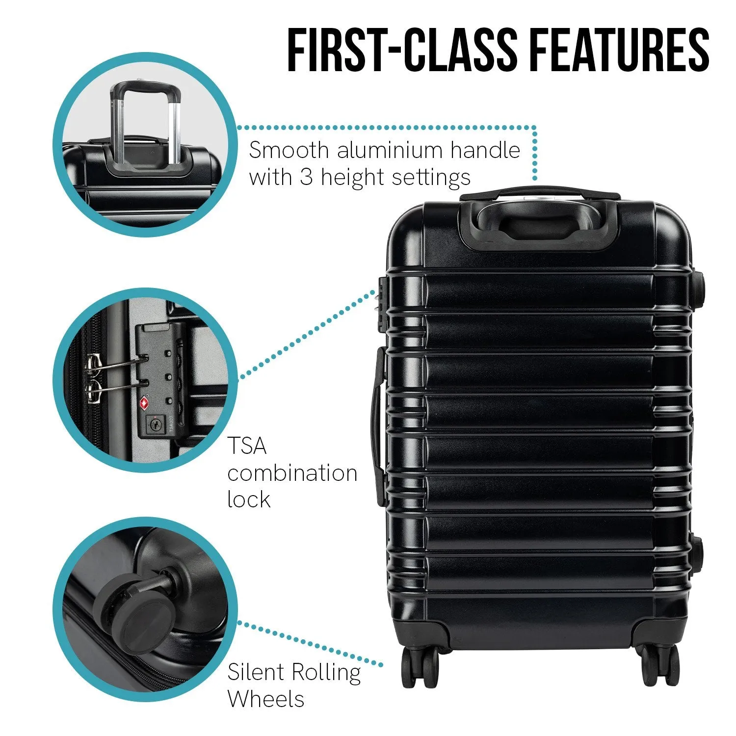 Olympus Noctis Suitcase 28" Hard Shell ABS PC (Stygian Black)