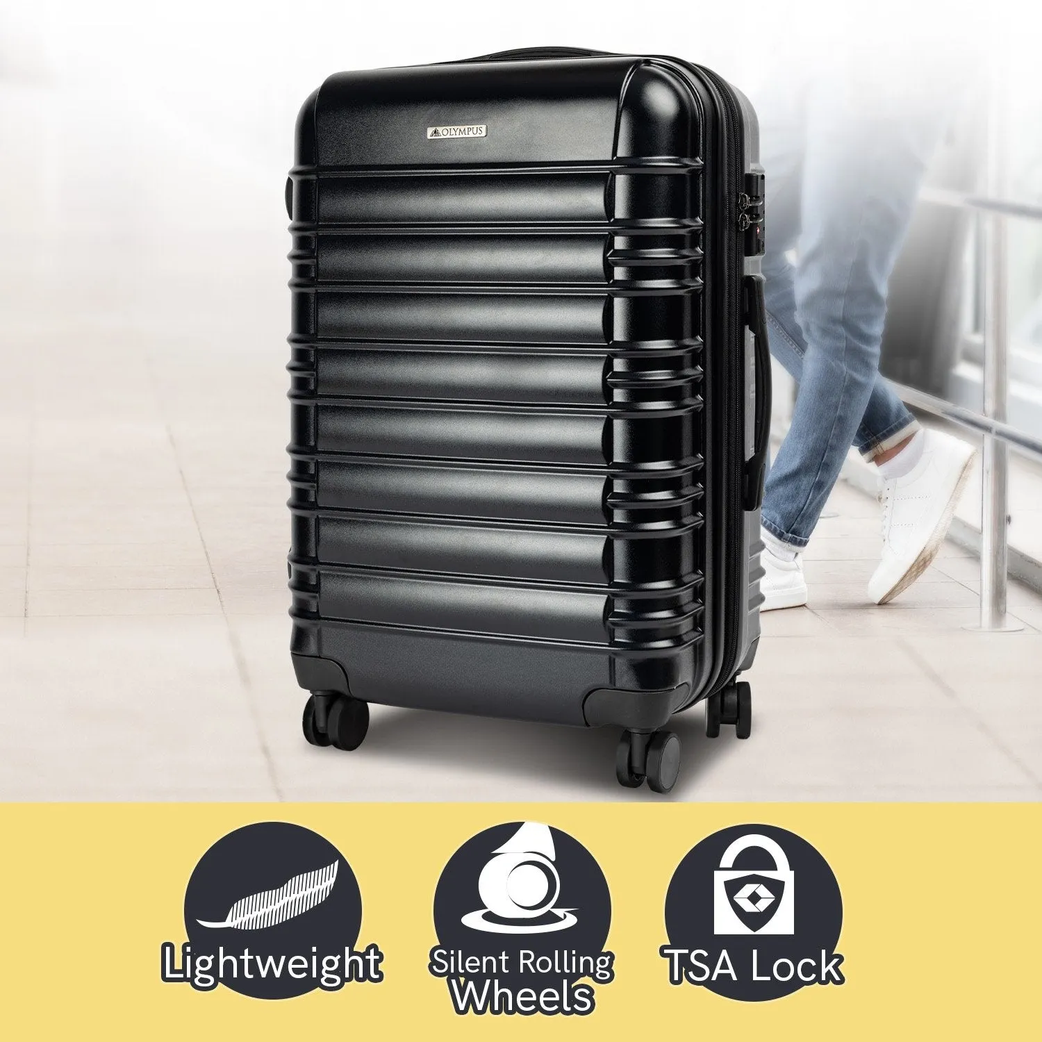 Olympus Noctis Suitcase 28" Hard Shell ABS PC (Stygian Black)