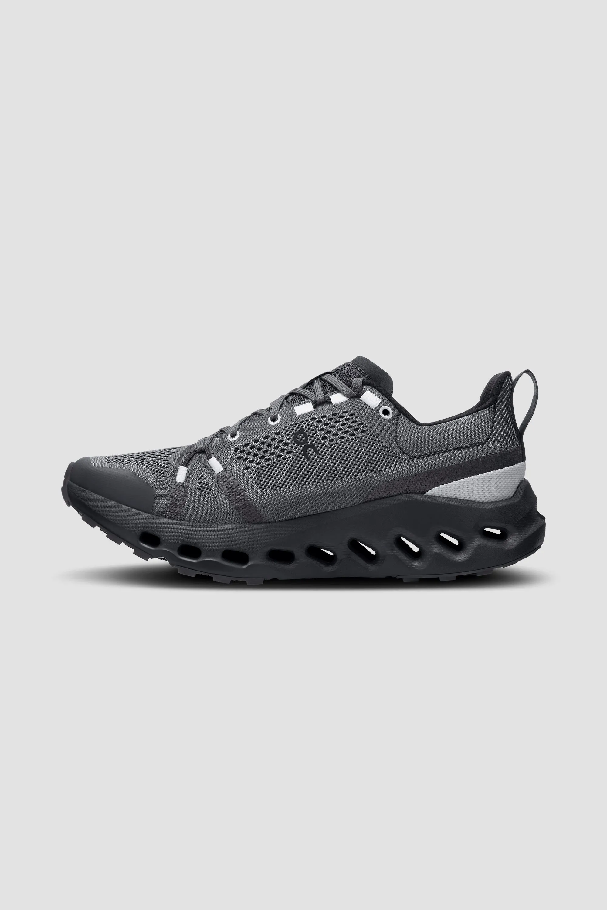 ON | Women's Cloudsurfer Trail shoe in Black/Eclipse