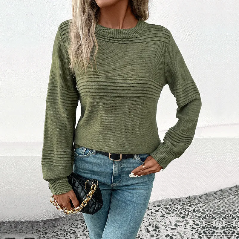 PEOPLETERRITORY New Hot Trade Wholesale Multi-color Autumn and Winter Hot Sale  Women's Clothing  Long Sleeve Solid Color Women's Sweater