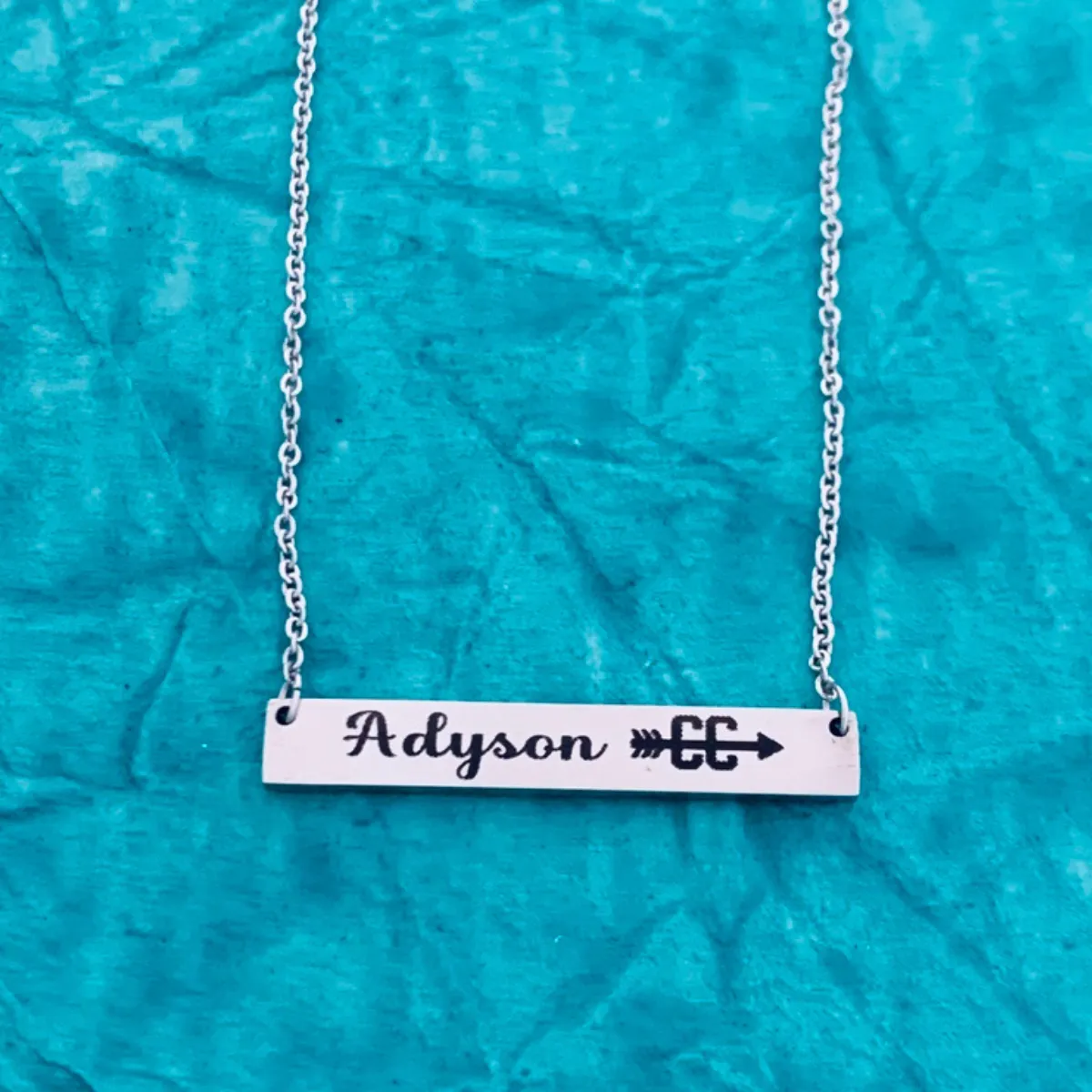 Personalized Cross Country Runner Bar Necklace