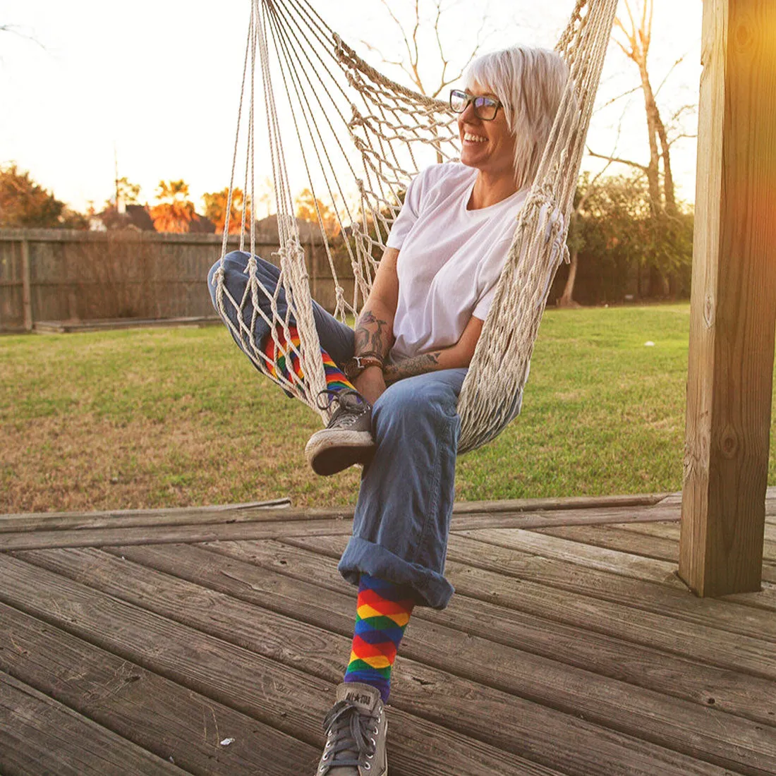 Pride Casual Socks - Argyle Magic