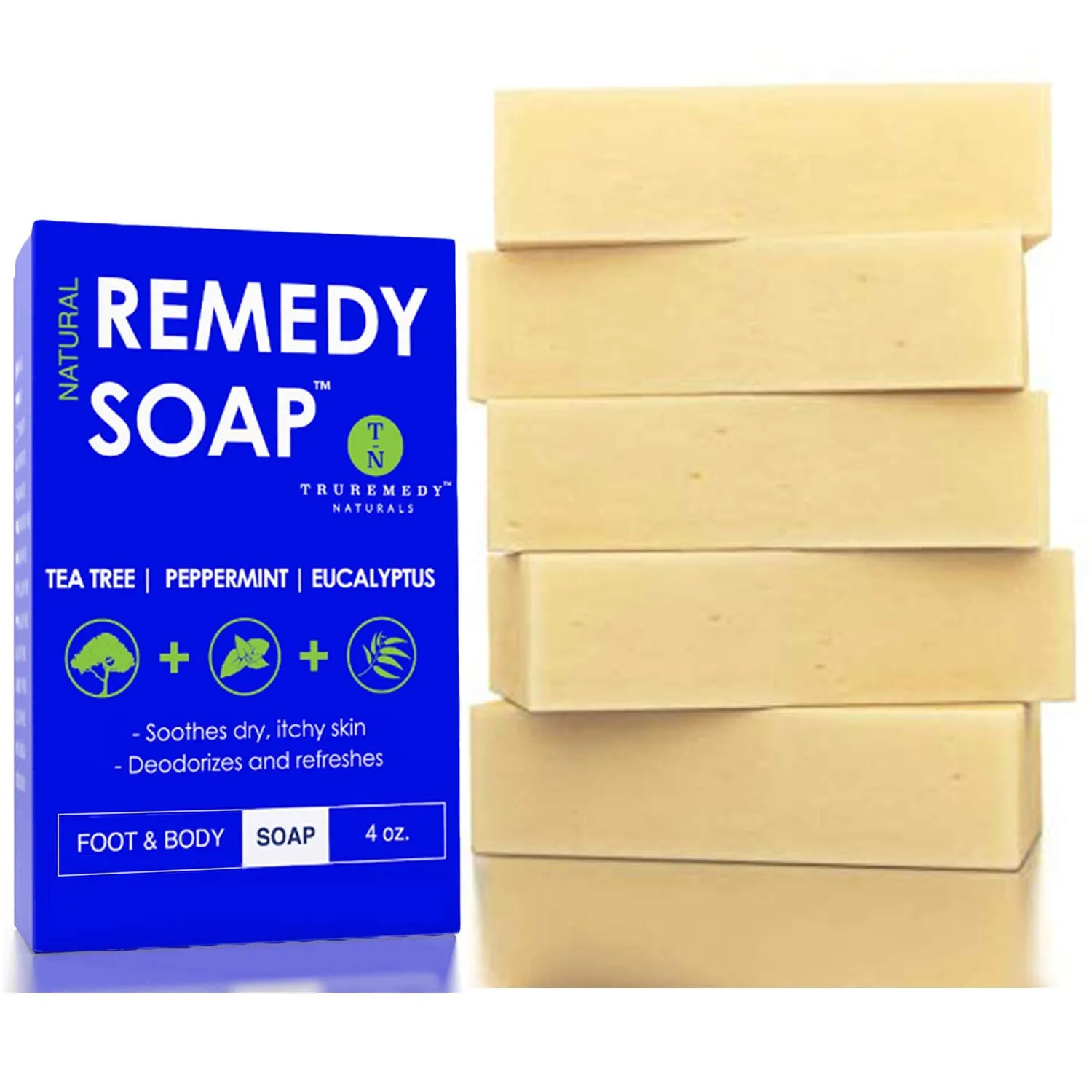 Remedy Natural Tea Tree Soap Bar For Men/Women, 5pk - With Peppermint