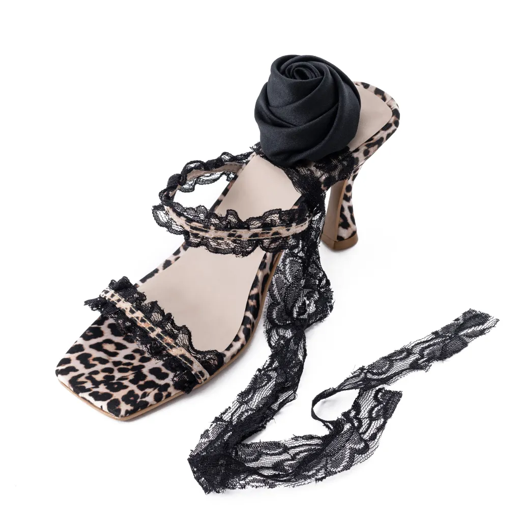 ROMANTICA LEOPARD SANDALS