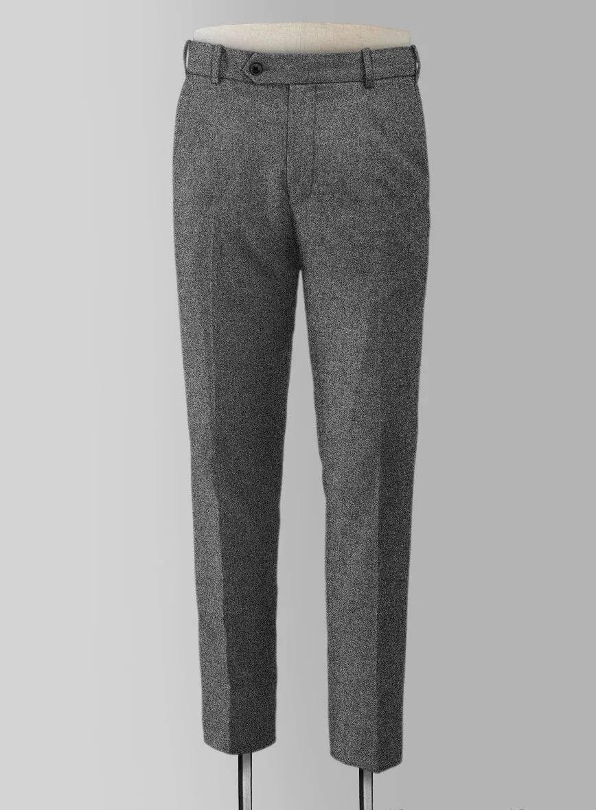 Rope Weave Gray Tweed Pants