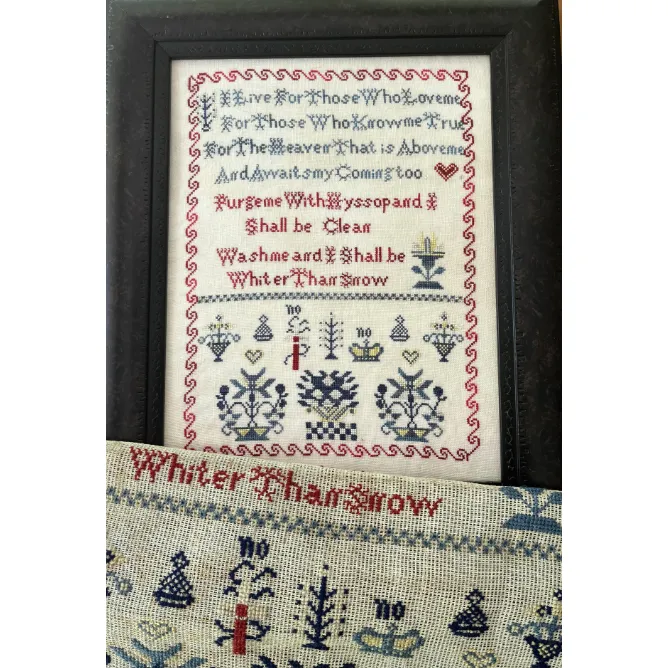 Running with Needles & Scissors ~ Whiter Than Snow Reproduction Sampler