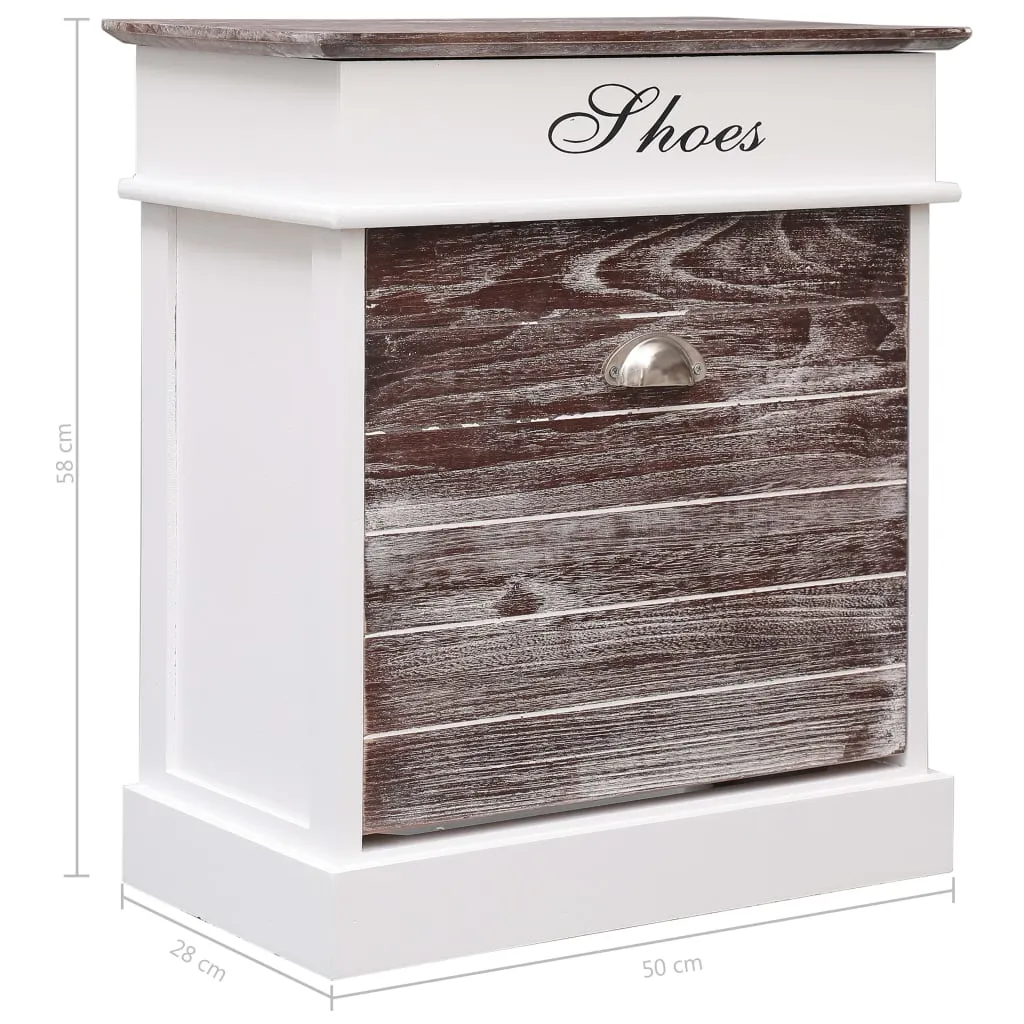 Shoe Cabinet Brown 50x28x58 cm Paulownia Wood