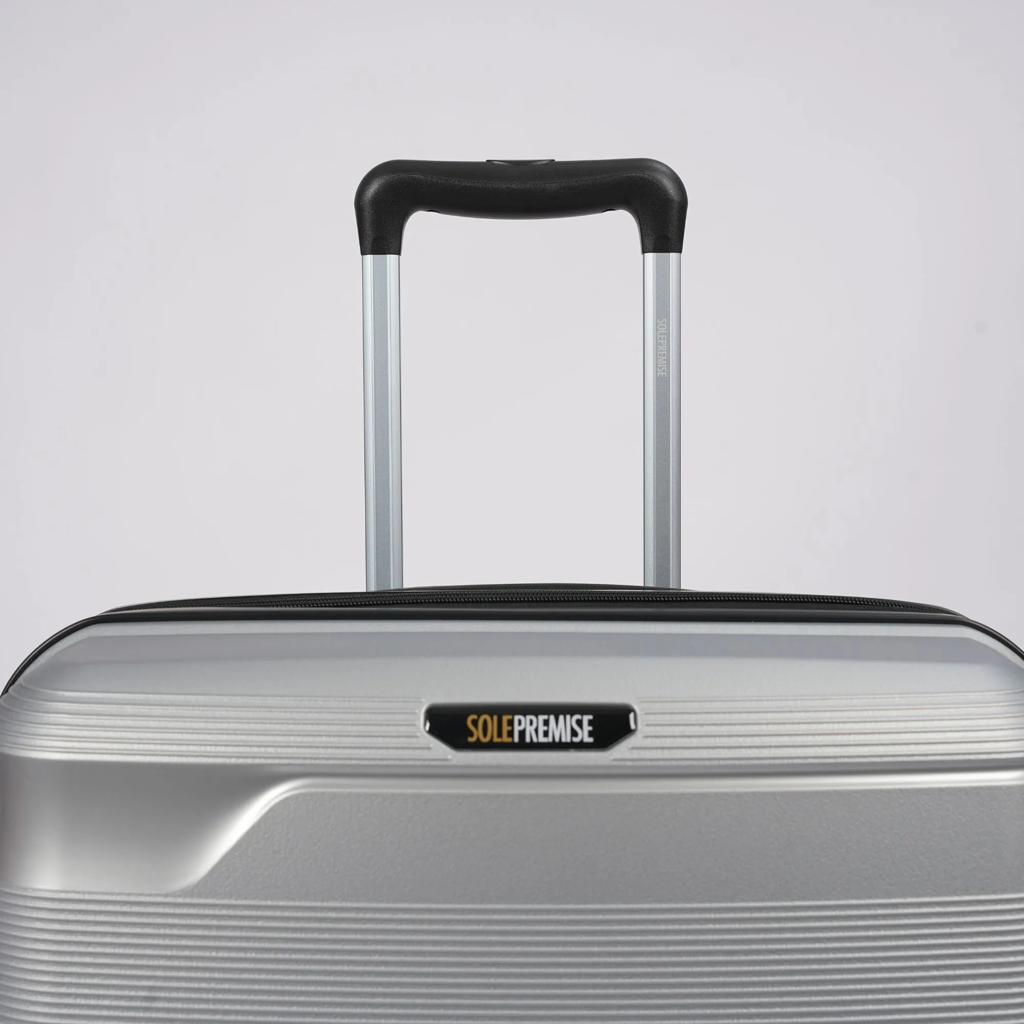 Silver Hardcase Roller Carry On Luggage 20' with 360° Wheels