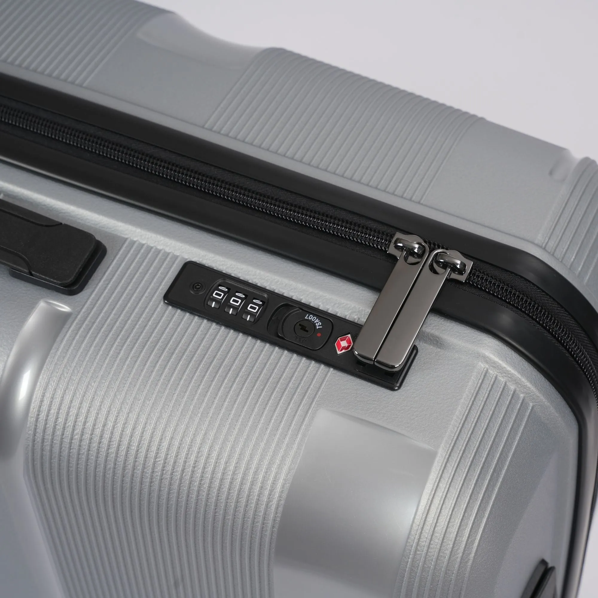 Silver Hardcase Roller Carry On Luggage 20' with 360° Wheels