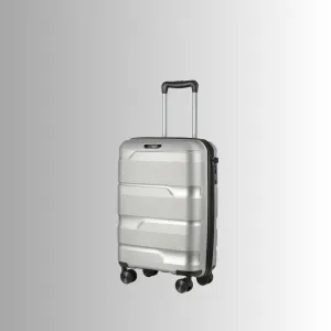 Silver Hardcase Roller Carry On Luggage 20' with 360° Wheels