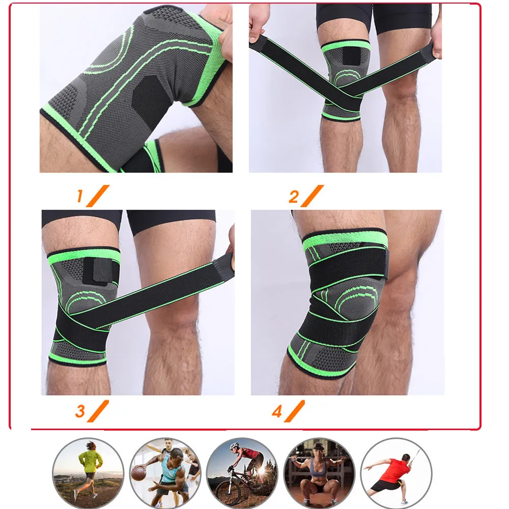 Sports Knee Pads Arthritis Kneepad Knee Bandage Support Protector Compression Knee Brace Joint Pain Sleeve Running Basketball