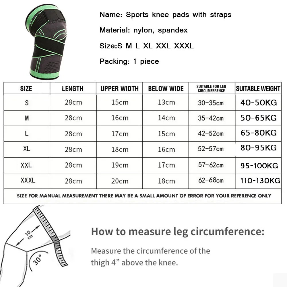 Sports Knee Pads Arthritis Kneepad Knee Bandage Support Protector Compression Knee Brace Joint Pain Sleeve Running Basketball