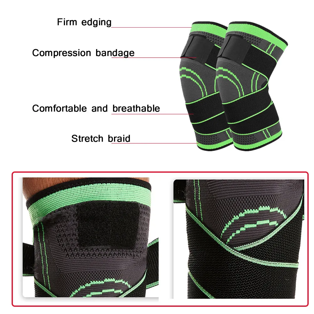 Sports Knee Pads Arthritis Kneepad Knee Bandage Support Protector Compression Knee Brace Joint Pain Sleeve Running Basketball