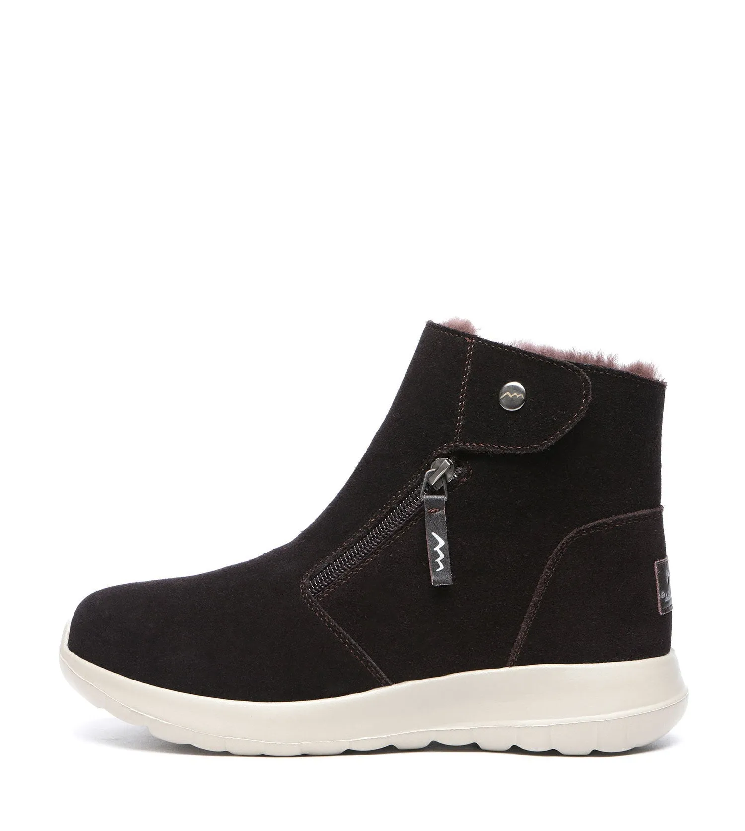 TARRAMARRA Leather Button Zipper Ankle Boots Women Tyria