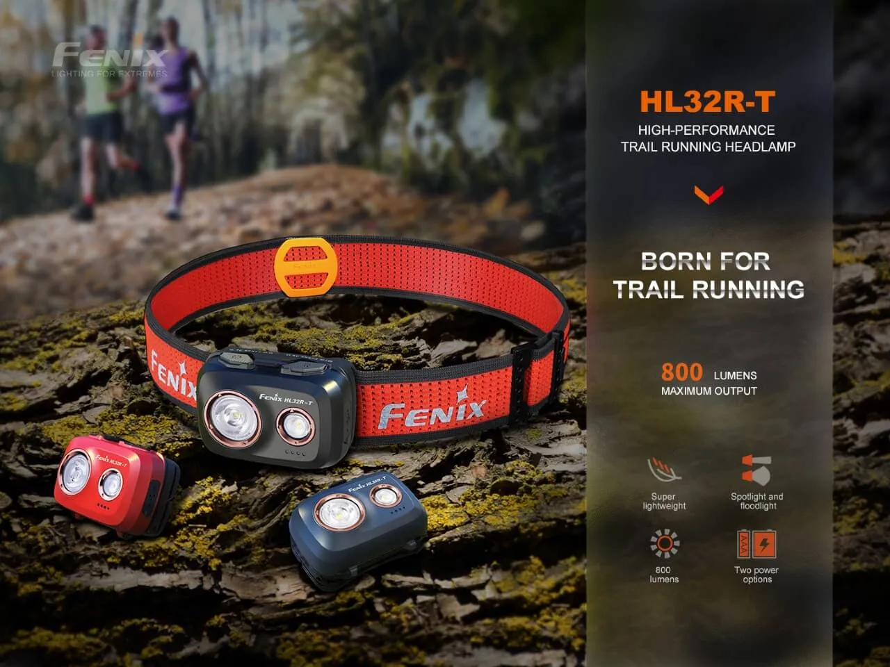 Trail Running LED Headlamp - 800 Lumens - HL32R-T