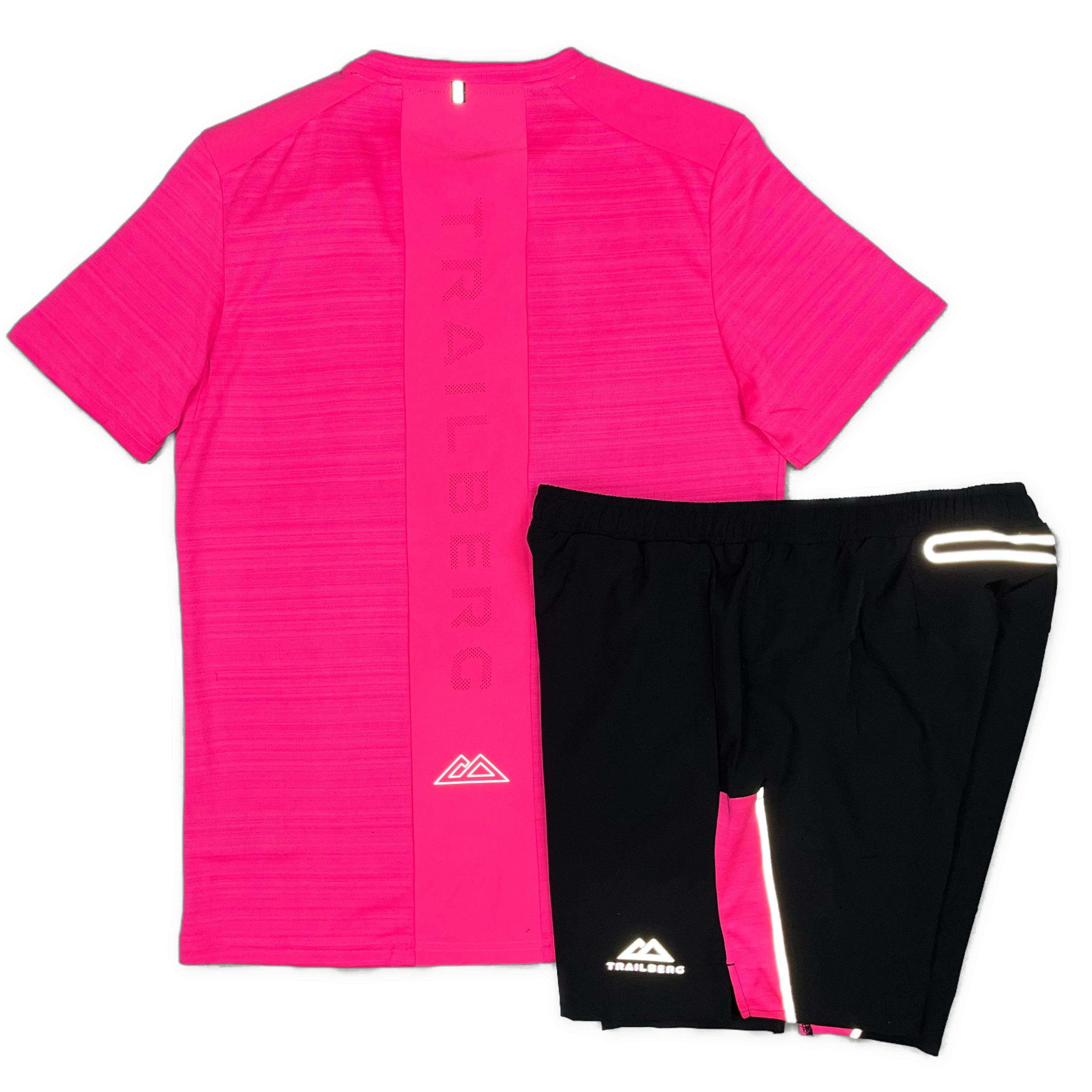 Trailberg Cloud T-Shirt / Shorts Set - Pink / Black