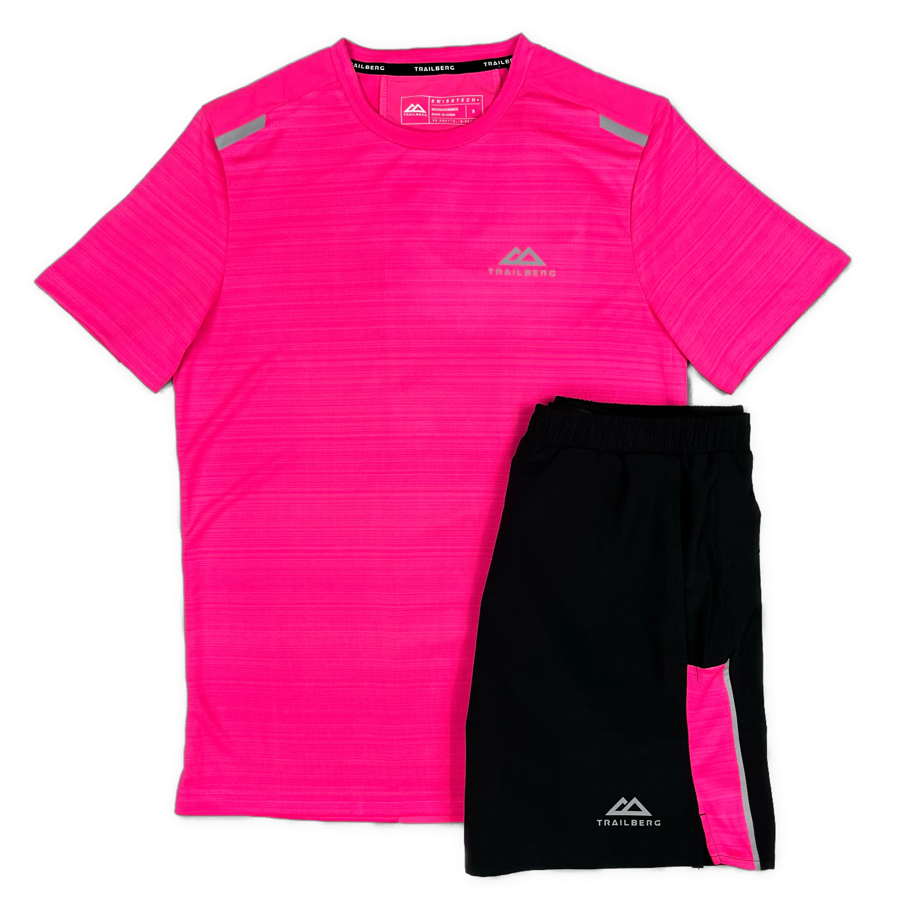 Trailberg Cloud T-Shirt / Shorts Set - Pink / Black