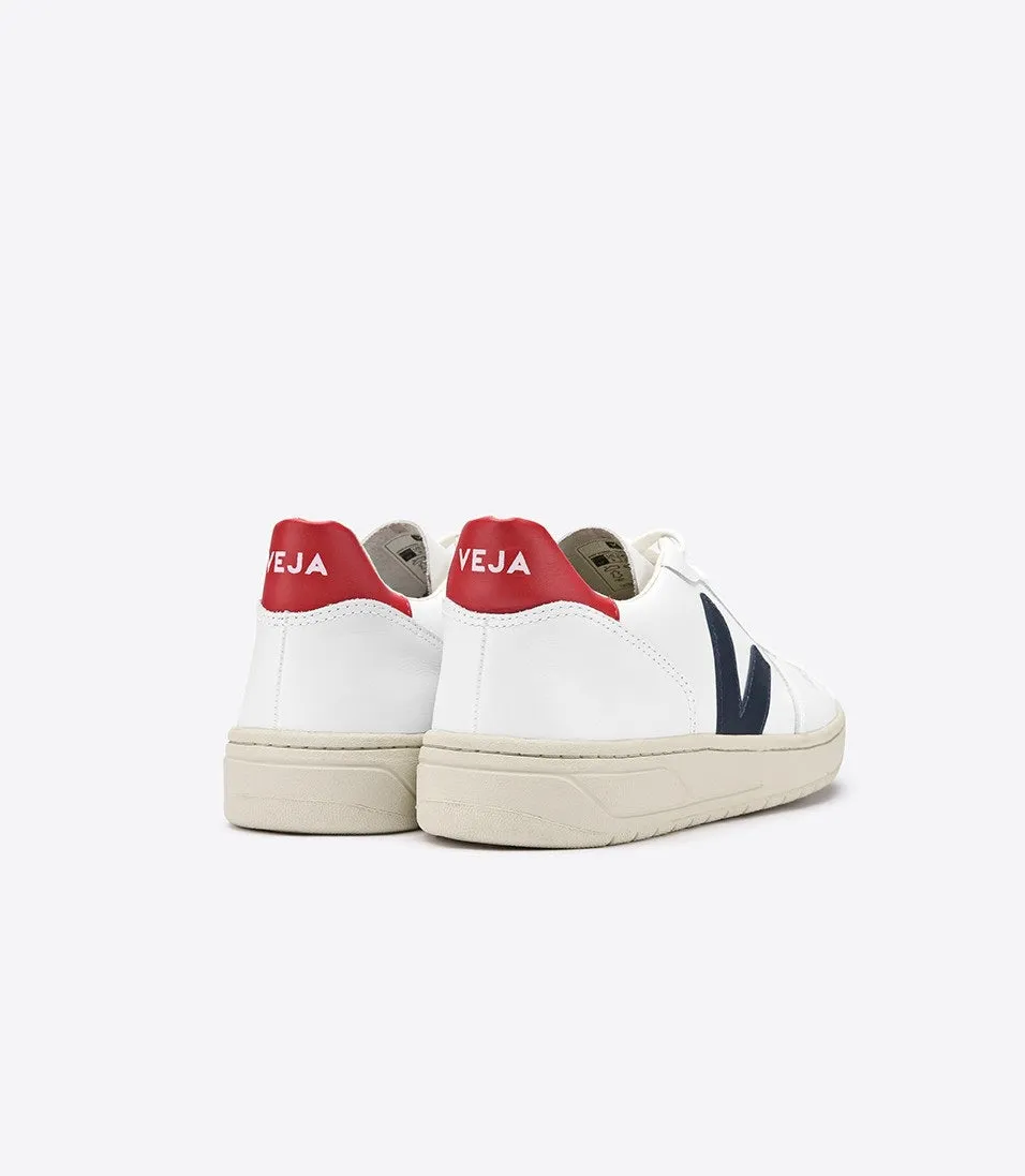 Veja Sneakers - V-10 Leather Extra White Nautico Pekin