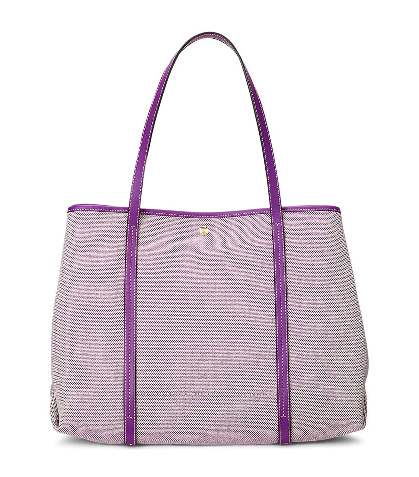 Women's Canvas & Leather Large Emerie Tote Natural/Purple Jasper