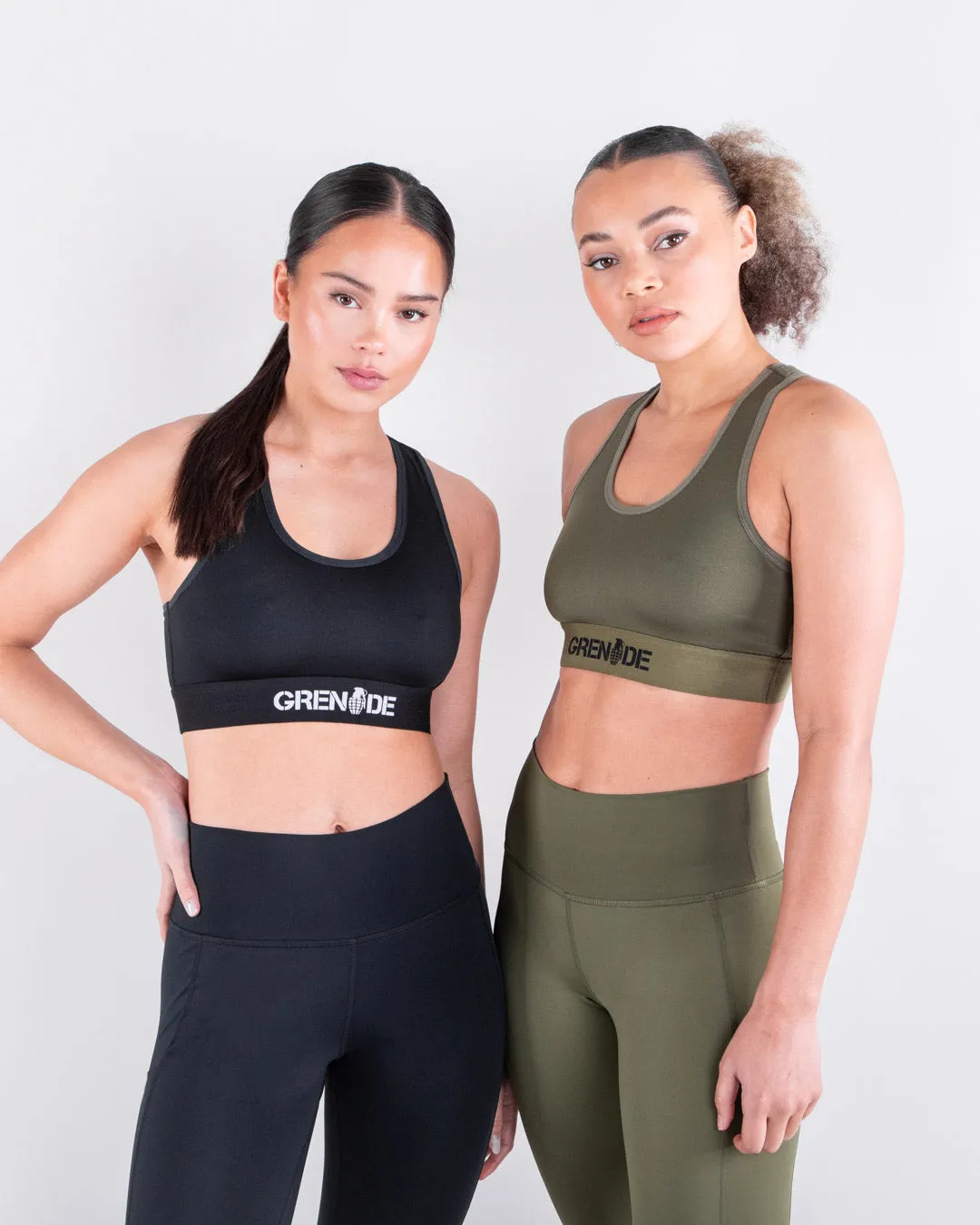 Women's Recruit Sports Bra - Army Green