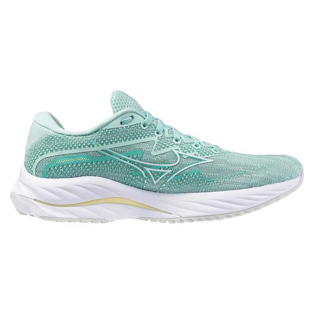 Women's Wave Rider 27 Running Shoe - Eggshell Blue/White - Regular (B)