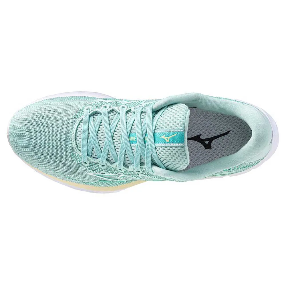 Women's Wave Rider 27 Running Shoe - Eggshell Blue/White - Regular (B)