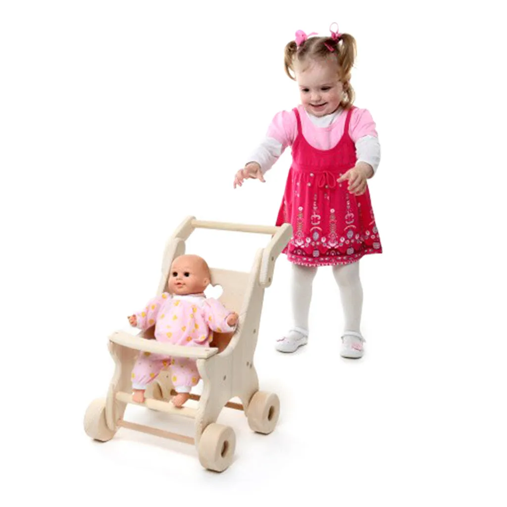 Wooden Dolls Stroller