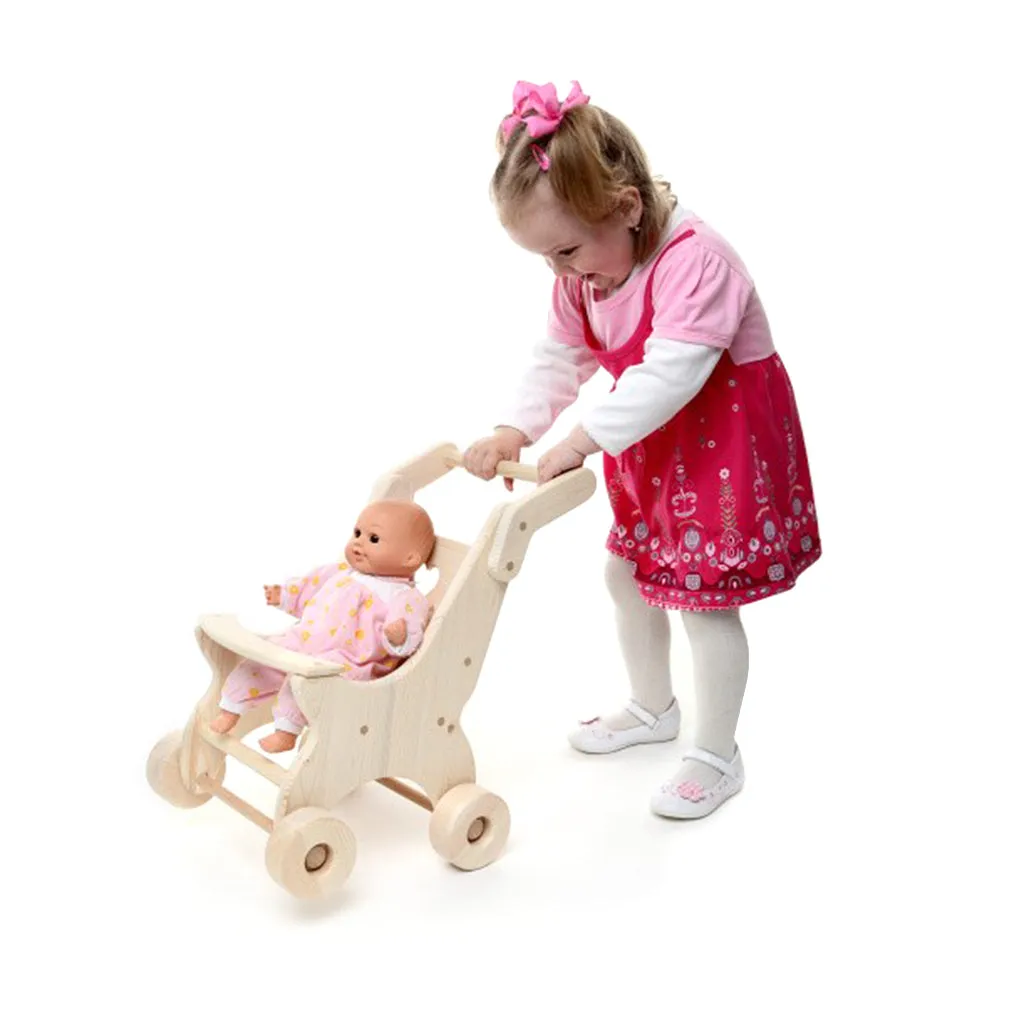 Wooden Dolls Stroller